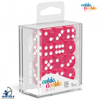 Oakie Doakie Dice W6 Würfel 16 mm Speckled - Rosa 12 Stück